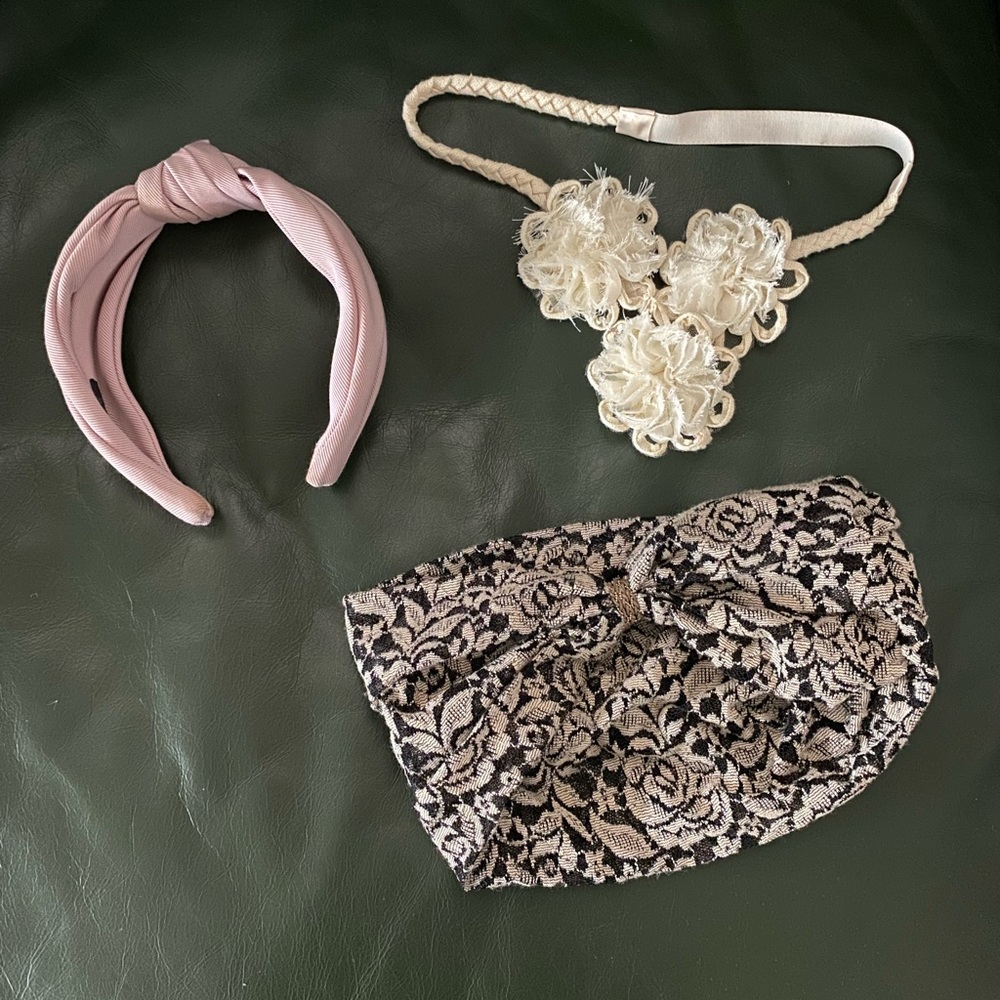 Urban Outfitters / J.Crew Headband assortment Turban Floral Braided Set of 3